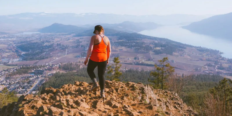 lady hiking